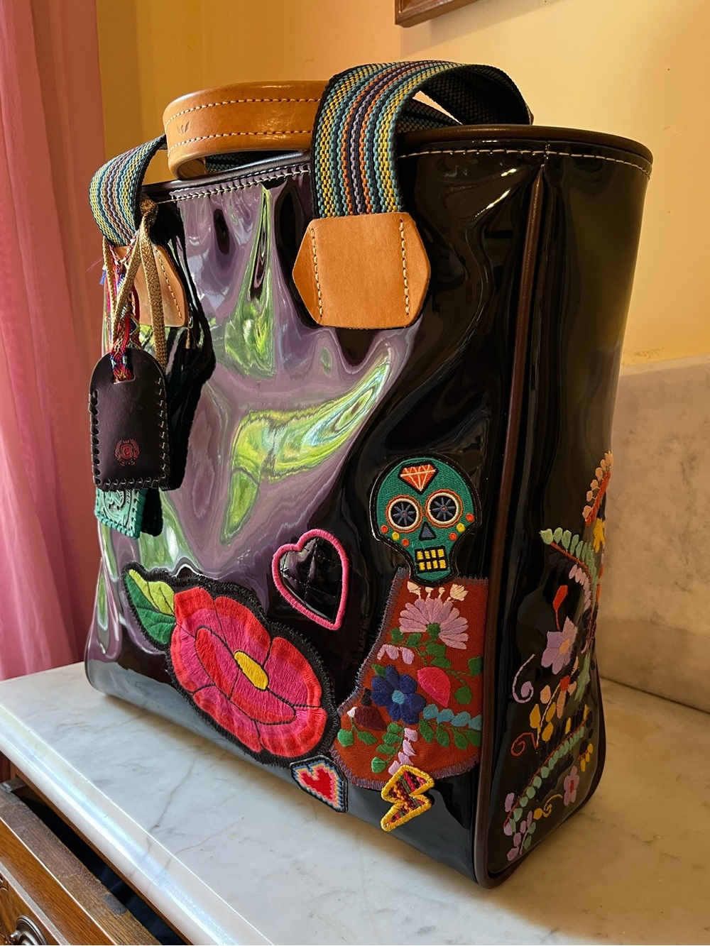 Consuela Poppy Classic Tote - EUC